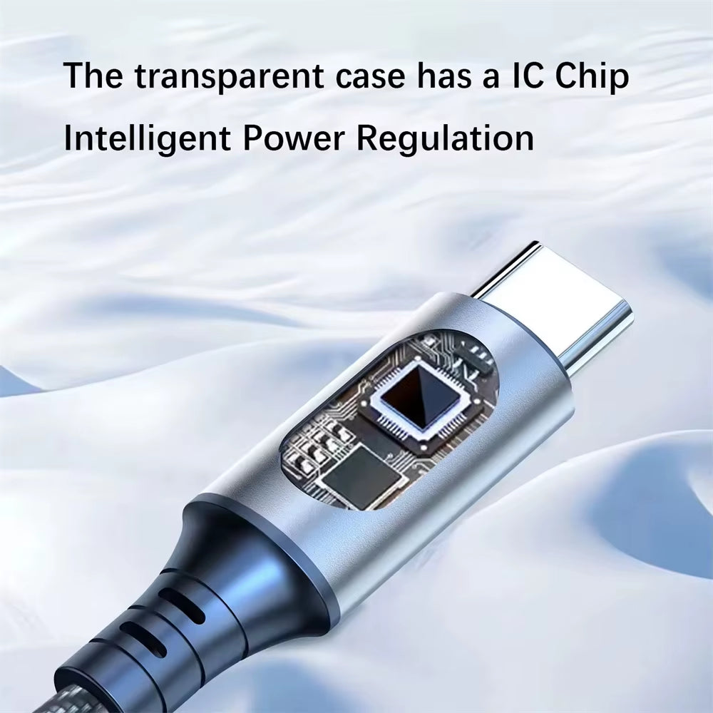 Experience Lightning-Fast Charging with Our 6A 120W USB A to Type C Super Fast Charge Cable - Perfect for Xiaomi, POCO, and Samsung Devices with LED Digital Display!